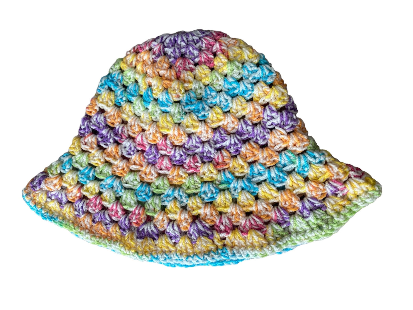 Gorro de pescador de crochet hecho en casa, gorro de punto de abuelita para verano