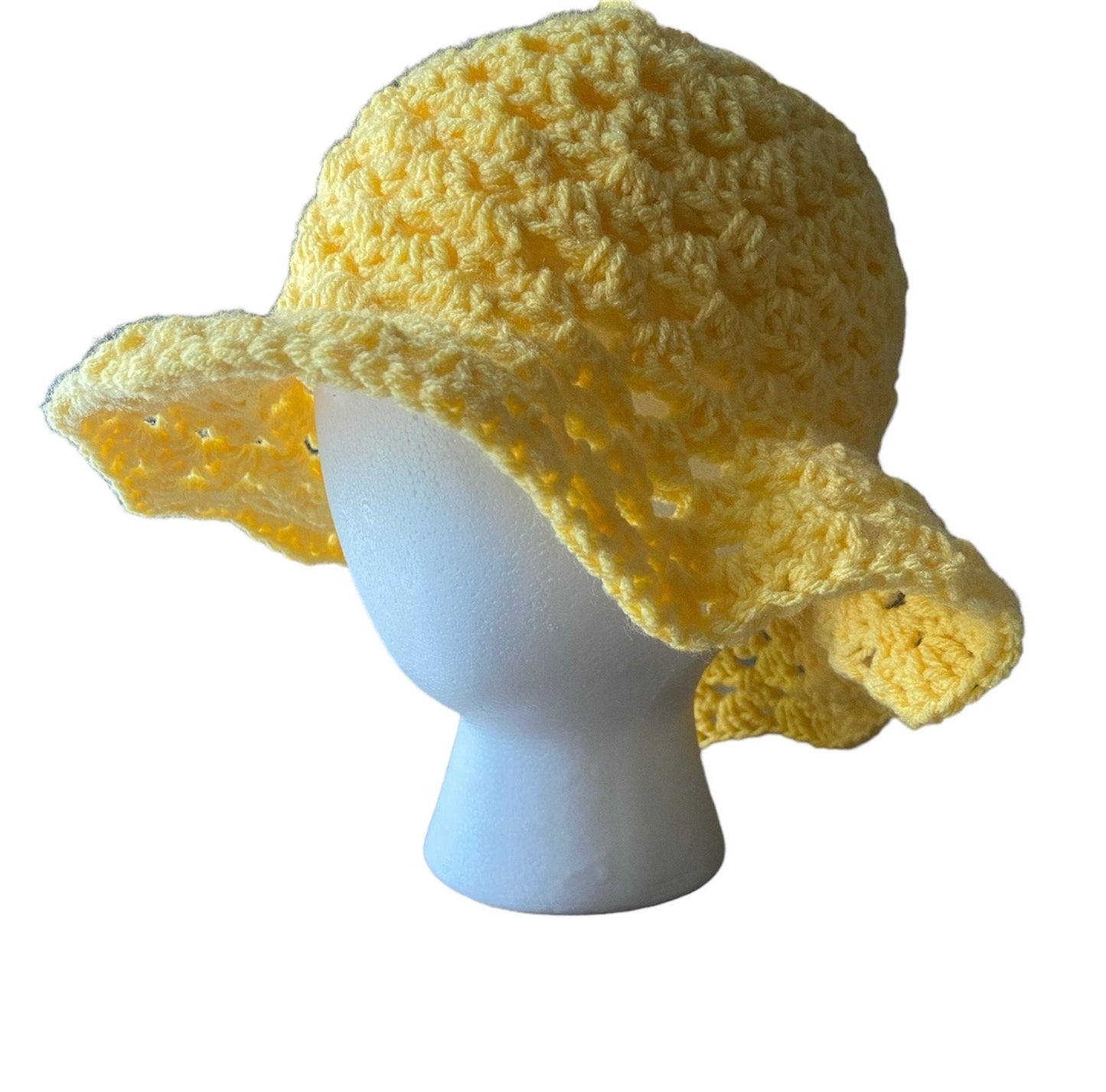 Homemmade Crocheted Bucket Hat Granny Stitch Hat For Summer