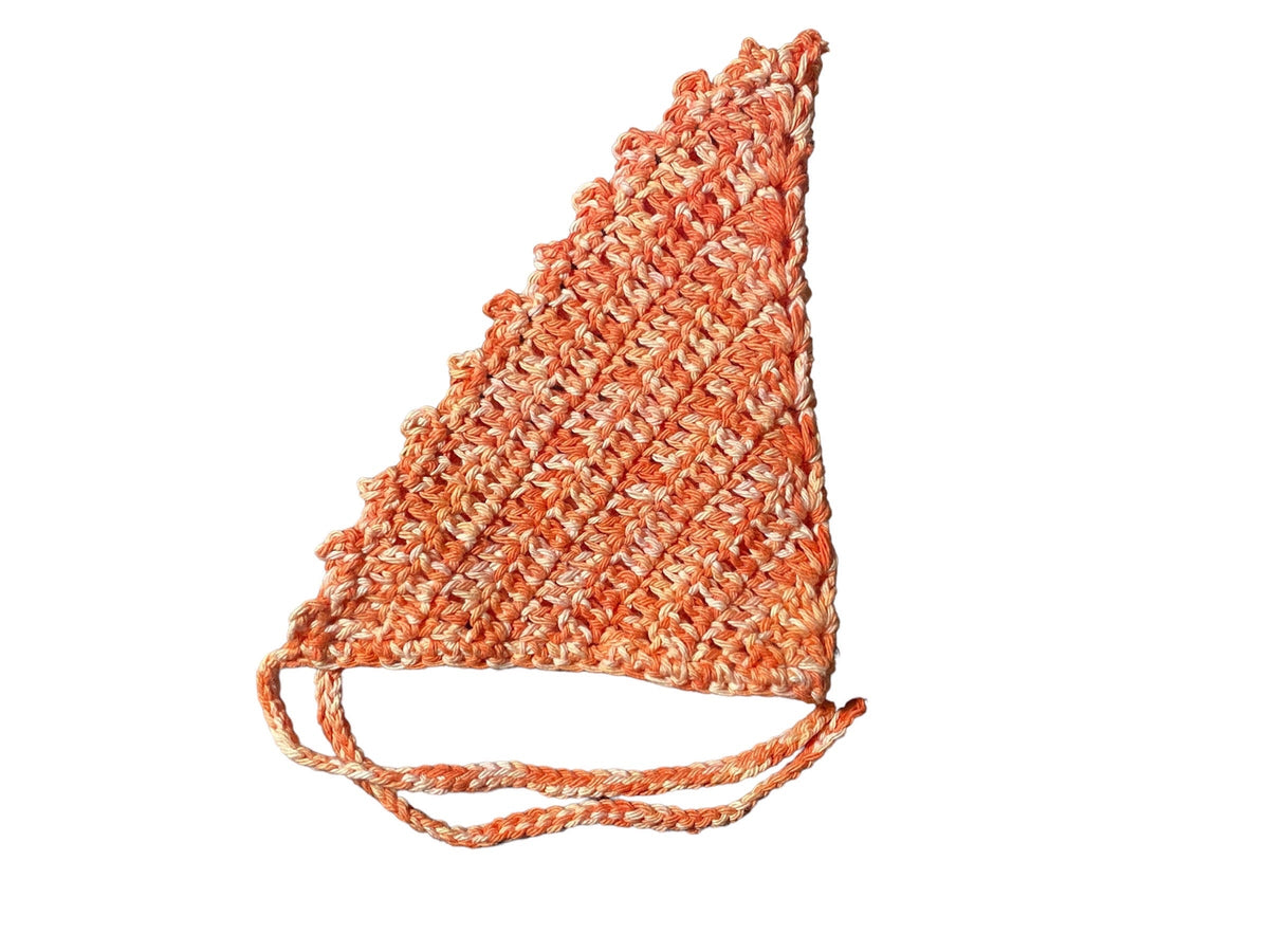 Pink Crocheted Bandana Homemade Summer Accessories