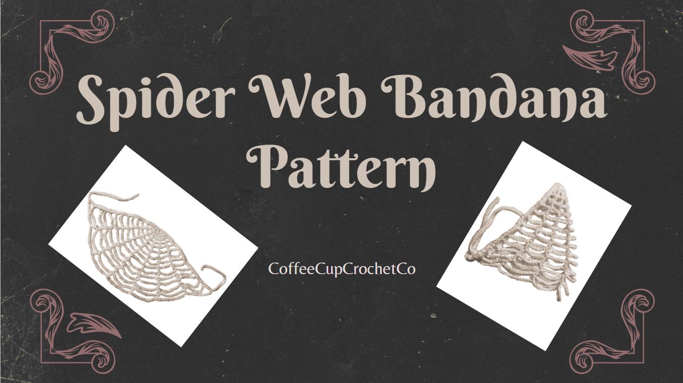 Spider Web Bandana Crochet Pattern For Halloween Fall