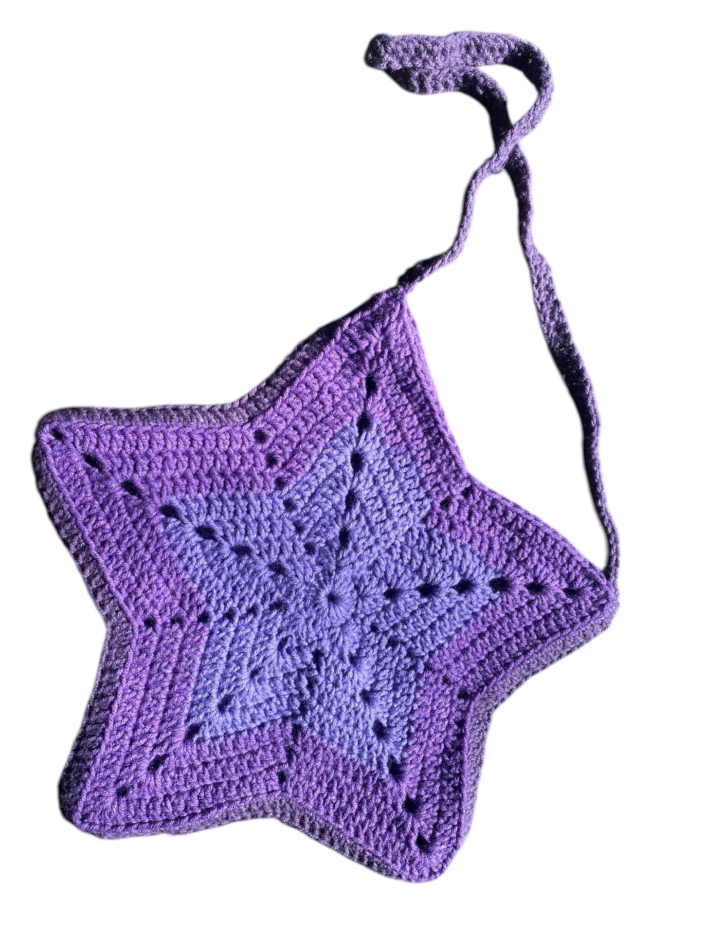 Crocheted Star Bag, Handmade Crossbody Gift