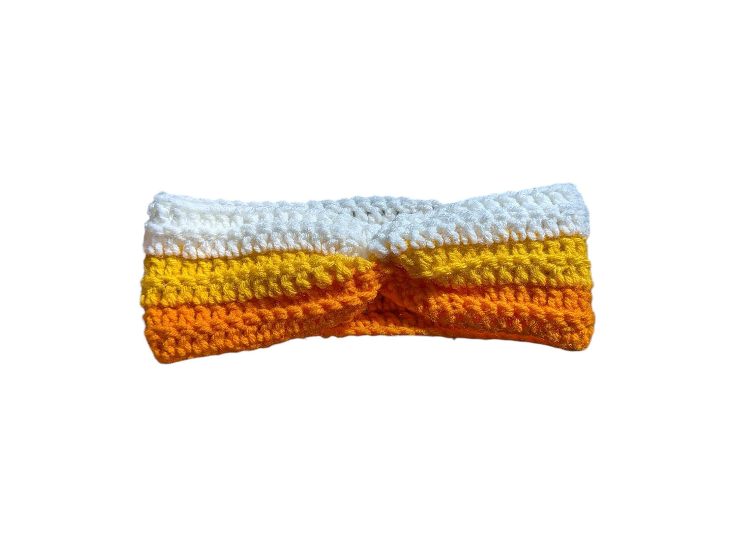 Crocheted Candy Corn Ear Warmer