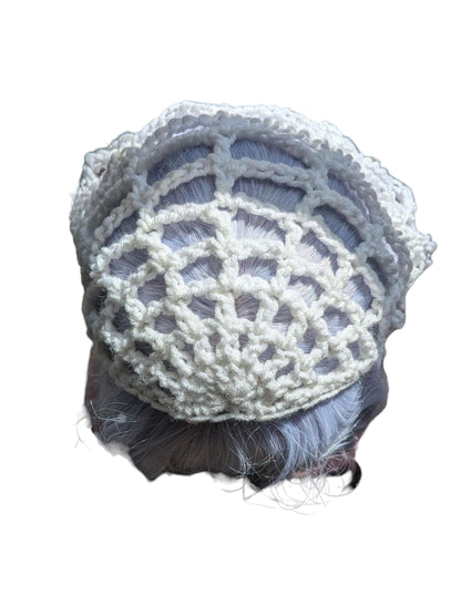 Handmade Crocheted Acrylic Spider Web Bandana Unique Headscarf For Halloween