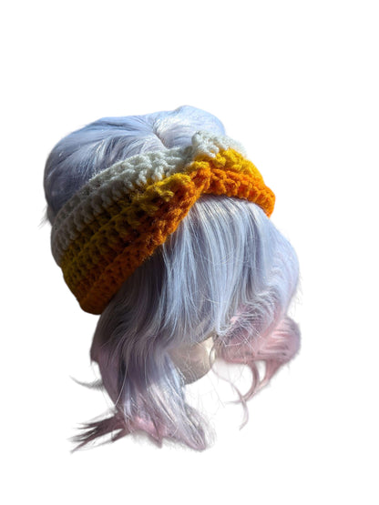 Crocheted Candy Corn Ear Warmer