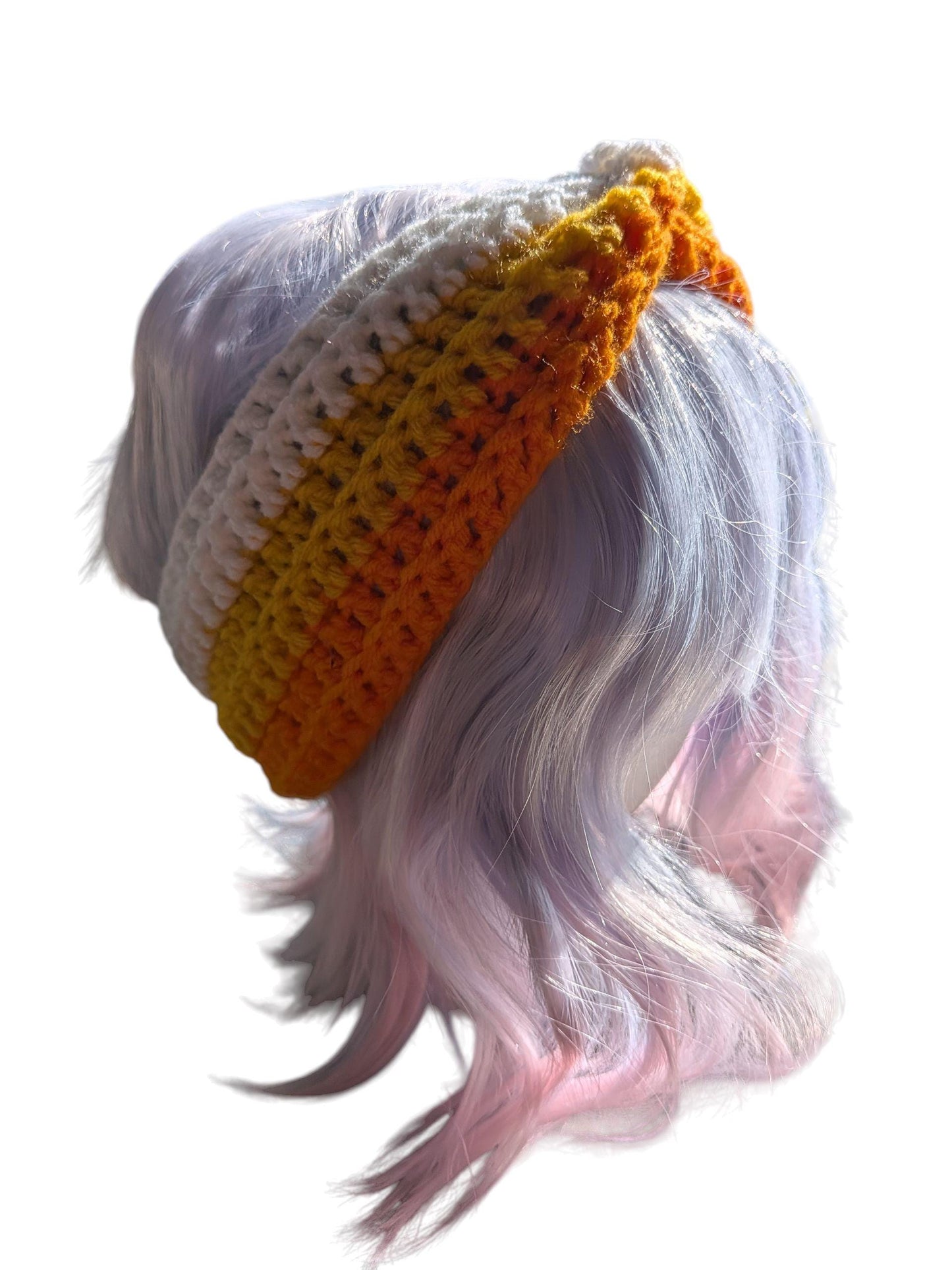 Crocheted Candy Corn Ear Warmer