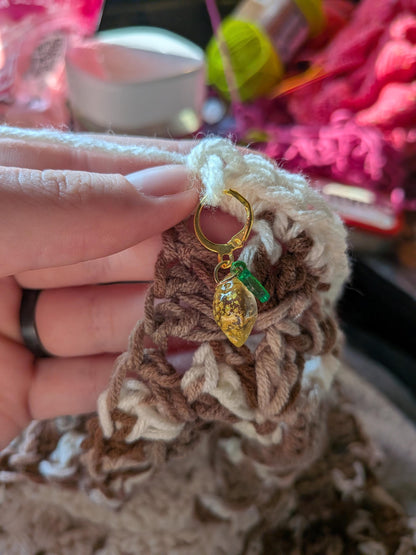 Lemon Stitch Markers For Knit and Crochet 2Pc