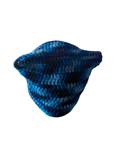 Variegated Blue Cat Ear Beanie